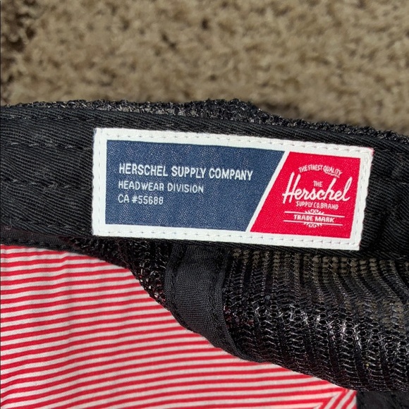 Herschel Supply Company Black and Pink Hat with chew marks on the back - Picture 5 of 5